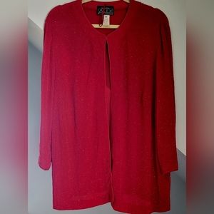 Shimmery red evening blazer